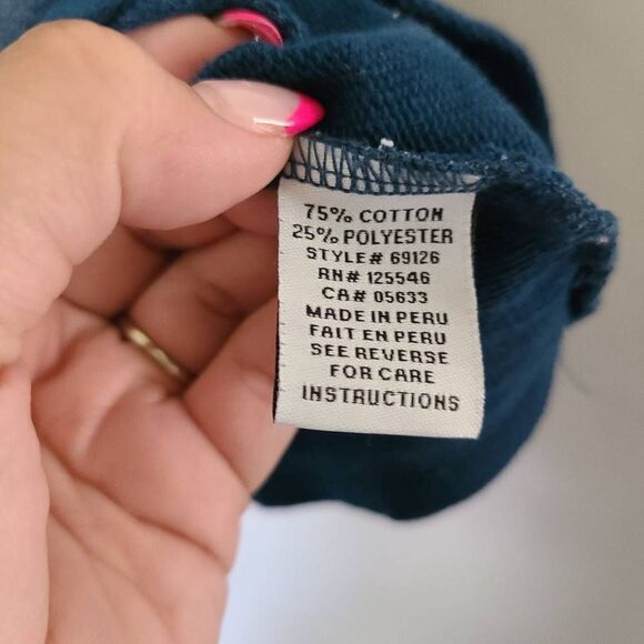 Habitat Clothes Teal‎ Asymmetrical Pullover Top sz Medium - Picture 5 of 7